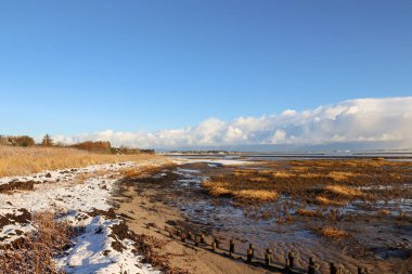Sylt 'in kışın karlı güzel taklitleri