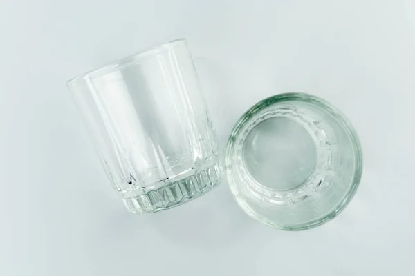 Порожня Скляна Чашка Світло Сірому Фоні — стокове фото