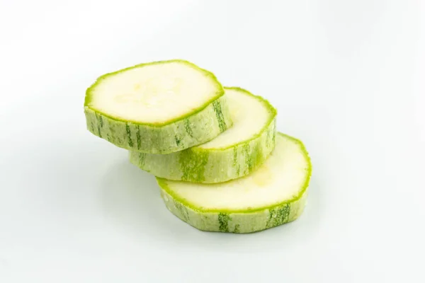 Sliced Fresh Green Cucumber Background — Stock Photo, Image