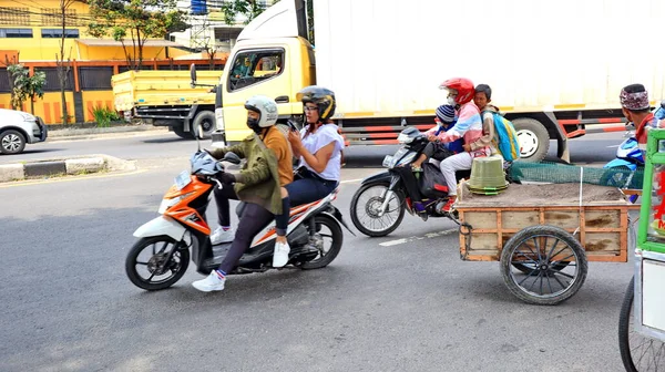 Sfeer Van Activiteiten Van Bewoners Van Straten Van Bandung City — Stockfoto