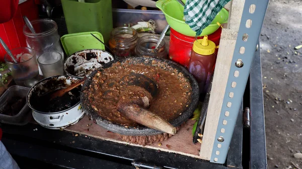 Rujak Cingur Ist Ein Berühmtes Traditionelles Essen Aus Java Das — Stockfoto