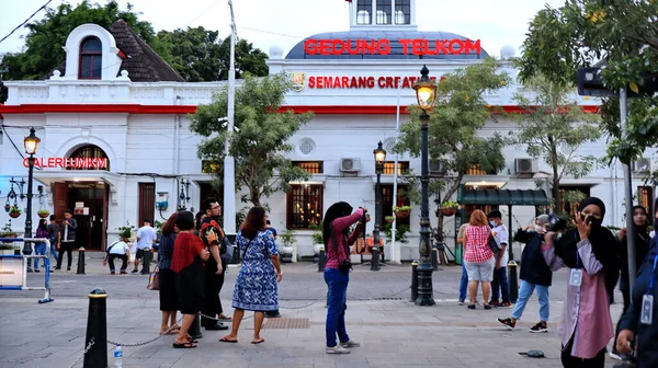 Atmosfären Semarang Old Town Tourist Area Eftermiddagen Med Svagt Ljus — Stockfoto