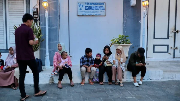 Ατμόσφαιρα Του Semarang Παλιά Πόλη Τουριστική Περιοχή Απόγευμα Αμυδρό Φως — Φωτογραφία Αρχείου