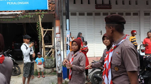 Громадяни Індонезії Святкують День Сантрі Вуличним Парадом Пекалонган Жовтня 2022 — стокове фото