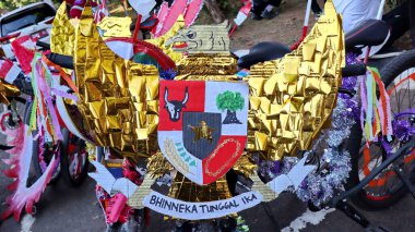 Image of statue of Garuda Pancasila, the Republic of Indonesia's national symbol Batang Indonesia 19 August 2022