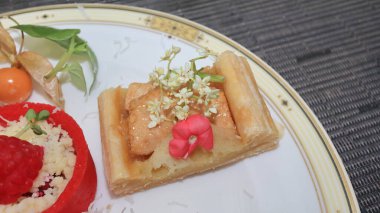 Klepon is a traditional rice cake ball filled with molten palm sugar. Indonesian traditional cake