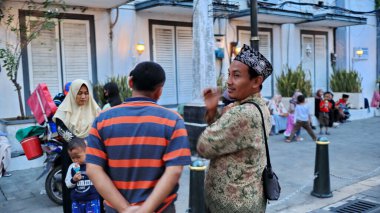 The atmosphere of the Semarang Old Town Tourist Area in the afternoon with dim light and blurry pictures Semarang Indonesia, 22 October 2022