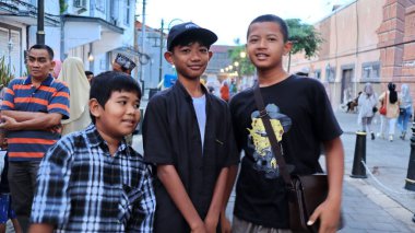 The atmosphere of the Semarang Old Town Tourist Area in the afternoon with dim light and blurry pictures Semarang Indonesia, 22 October 2022