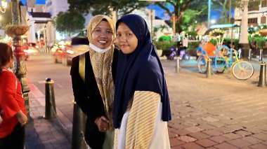 The atmosphere of the Semarang Old Town Tourist Area in the afternoon with dim light and blurry pictures Semarang Indonesia, 22 October 2022