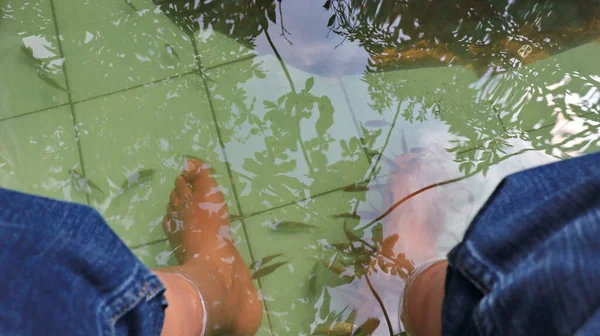 Balık Ile Balık Garra Rufa Spa Pedikür Sağlık Cilt Bakım — Stok fotoğraf