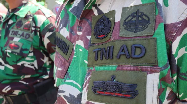 Armée Indonésienne Tni Organise Défilé Troupes Pekalongan Indonésie Février 2023 — Photo