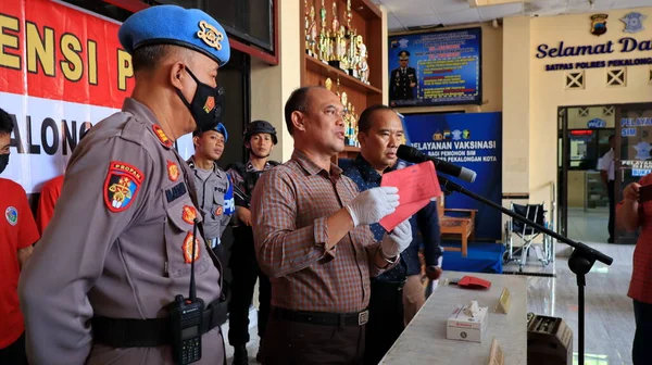 Kriminelle Werden Von Der Polizei Verhaftet Pekalongan Indonesien Mai 2023 — Stockfoto