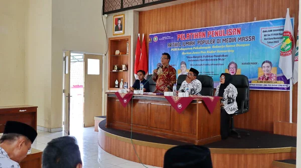 Bir Grup Öğretmen Toplantı Yapıyor Pekalongan Endonezya Eylül 2022 — Stok fotoğraf