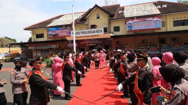 Bhayangkari Derneği veya Endonezyalı polis memurları Pekalongan Endonezya 3 Mayıs 2023