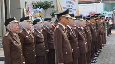 Endonezyalı savcılar 22 Temmuz 2024 'te Pekalongan Endonezya' daki görevleri sırasında