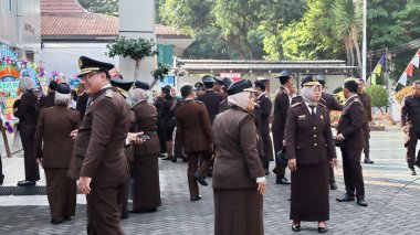 Endonezyalı savcılar 22 Temmuz 2024 'te Pekalongan Endonezya' daki görevleri sırasında