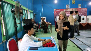 Voting and counting process in the election, Pekalongan Indonesia, November 11 2024 clipart