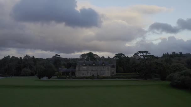 Muckross Casa Jardins Anel Kerry Irlanda Drone Vista Aérea Imagens — Vídeo de Stock