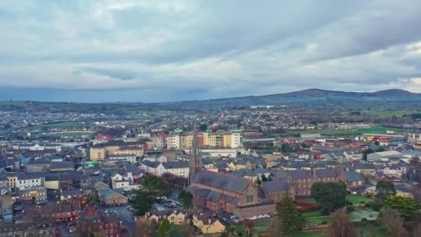Tralee Ireland Dramatic Sky Beautiful Clouds Sunset High Quality Footage — Vídeo de Stock