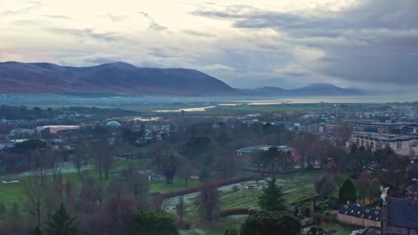 Tralee Ireland Dramatic Sky Beautiful Clouds Sunset High Quality Footage — Αρχείο Βίντεο