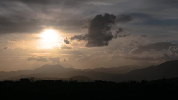 Molise Mainarde Ηλιοβασίλεμα Οροσειρά Mainarde Εκτείνεται Κατά Μήκος Των Συνόρων — Αρχείο Βίντεο