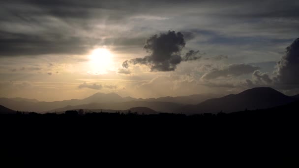 Molise Mainarde Puesta Sol Cordillera Mainarde Extiende Largo Frontera Entre — Vídeos de Stock