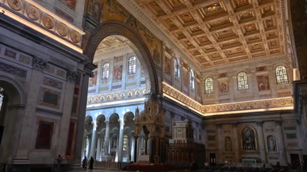 Papal Basilica Saint Paul Walls One Four Papal Basilicas Rome — Vídeos de Stock