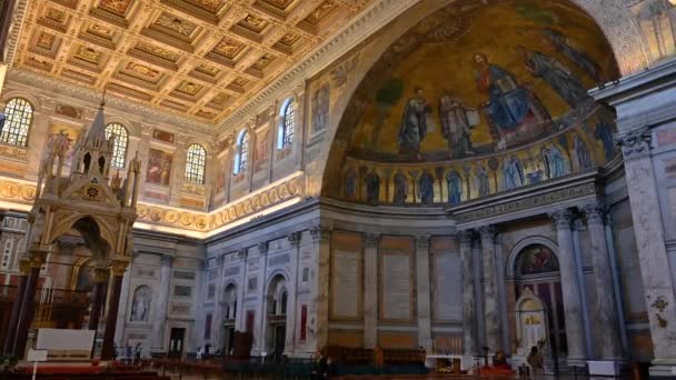 Papal Basilica Saint Paul Walls One Four Papal Basilicas Rome — Stock videók