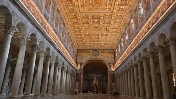 Basilica Papale San Paolo Fuori Mura Una Delle Quattro Basiliche — Video Stock