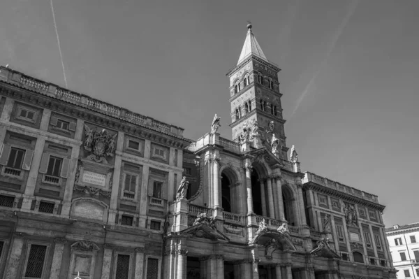 마리아 마조레 이탈리아어 Santa Maria Maggiore 바실리카중 광장의 꼭대기에 위치해 — 스톡 사진