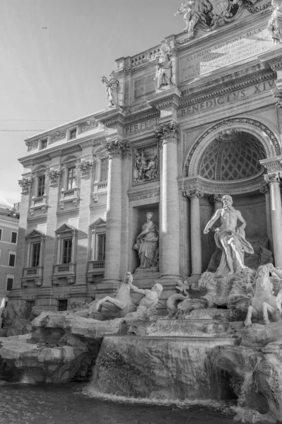 Фонтан Треві Найбільший Відомих Фонтанів Риму Бегун 1732 Році Він — стокове фото