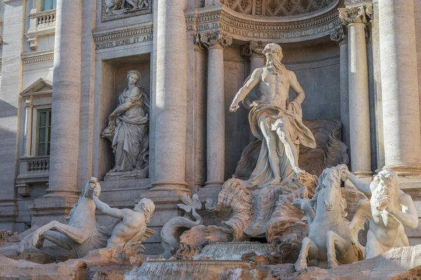 Der Trevi Brunnen Ist Der Größte Der Berühmten Brunnen Rom — Stockfoto