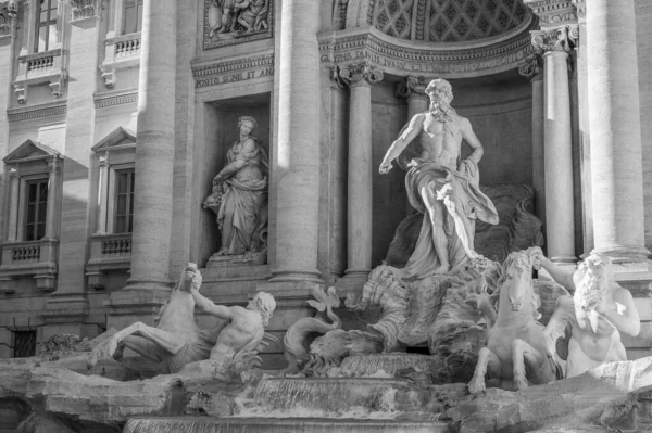Fontana Trevi Más Grande Las Famosas Fuentes Roma Iniciado 1732 — Foto de Stock