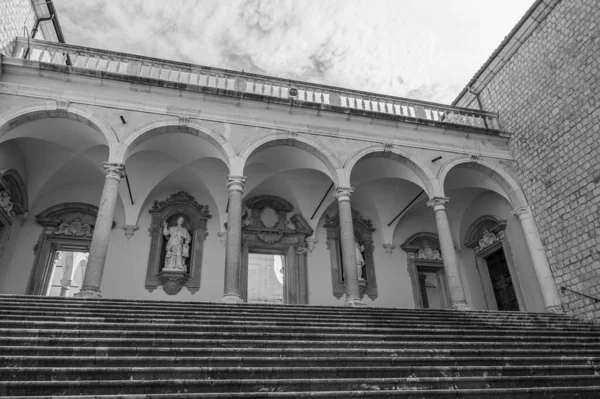 Монтекассіно Бенедиктинський Монастир Розташований Вершині Монтекассіно Лаціо Найстаріший Монастир Італії — стокове фото