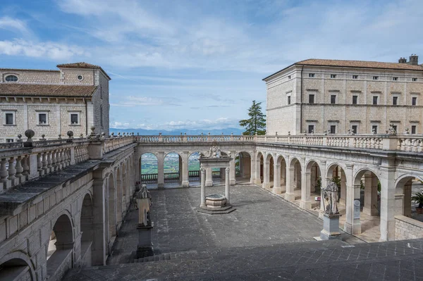 stock image The abbey of Montecassino is a Benedictine monastery located on the top of Montecassino, in Lazio. It is the oldest monastery in Italy together with the monastery of Santa Scolastica.