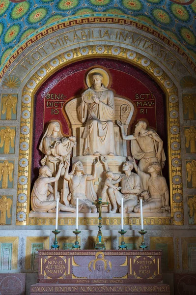 Abbaye Montecassino Est Monastère Bénédictin Situé Sur Sommet Montecassino Dans — Photo