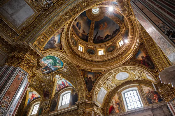 stock image The abbey of Montecassino is a Benedictine monastery located on the top of Montecassino, in Lazio. It is the oldest monastery in Italy together with the monastery of Santa Scolastica.