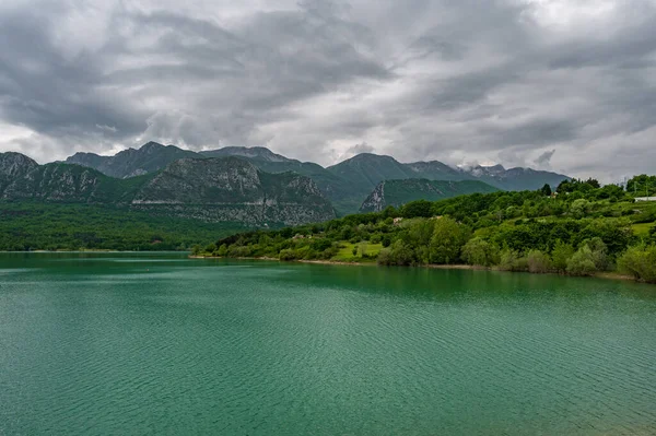 Lac Castel Vincenzo Est Bassin Artificiel Construit Fin Des Années — Photo