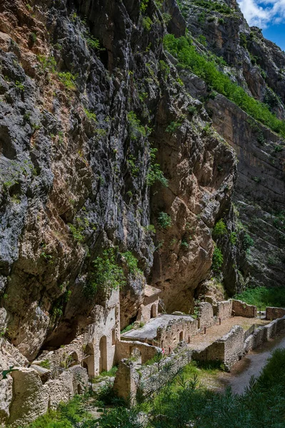 stock image The abbey of San Martino in Valle is a ruined Benedictine abbey near the Gole di Fara San Martino in Fara San Martino in the province of Chieti. The first sources date back to the year 829.