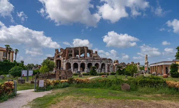 Campanian Amphitheater Romersk Amfiteater Som Ligger Byen Santa Maria Capua – stockfoto