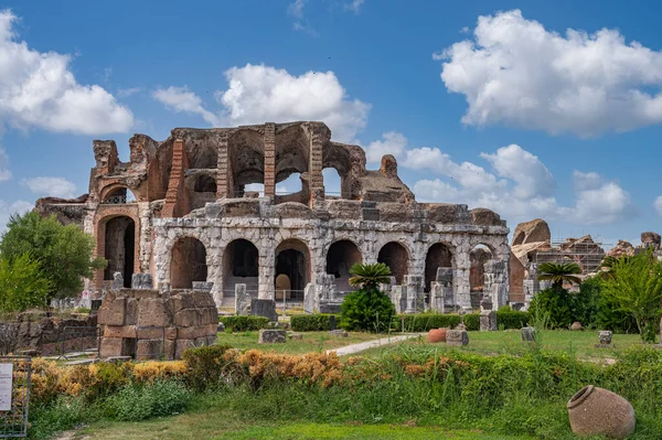 Αμφιθέατρο Campanian Είναι Ένα Ρωμαϊκό Αμφιθέατρο Που Βρίσκεται Στην Πόλη — Φωτογραφία Αρχείου