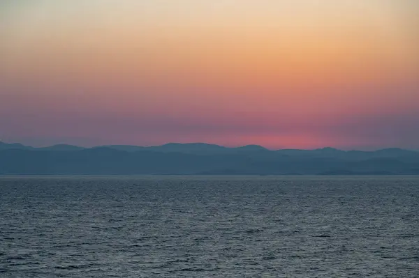 Mar Adriático Belas Fotos Nascer Sol Espetacular Costa Croata — Fotografia de Stock