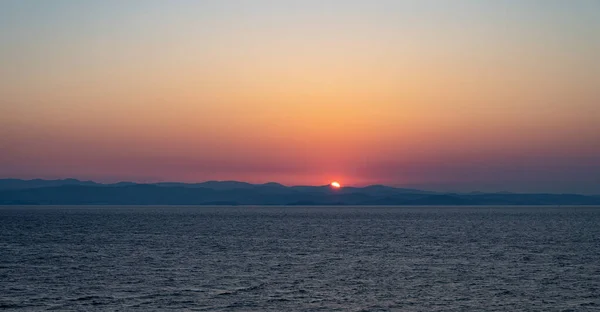 亚得里亚海克罗地亚海岸壮观日出的美丽照片 — 图库照片