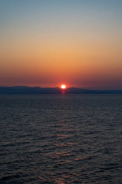 Адриатическое Море Фотографии Впечатляющего Восхода Солнца Хорватском Побережье — стоковое фото