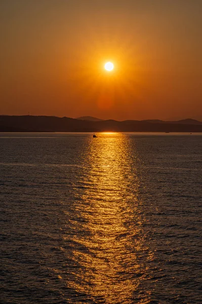 Adriatische Zee Prachtige Foto Van Een Spectaculaire Zonsopgang Aan Kroatische — Stockfoto