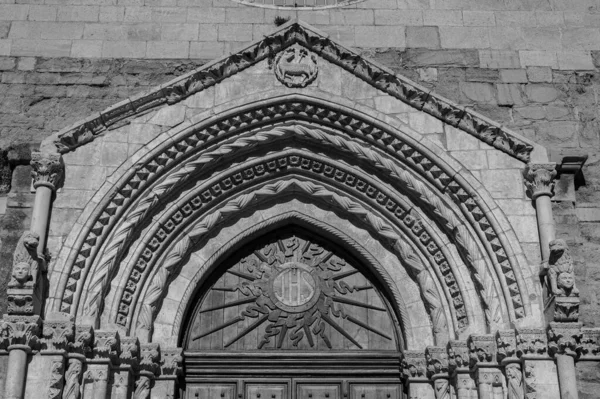 Церковь Сант Эмидио Аньоне Великолепное Свидетельство Агнонского Скульптурного Искусства Xiv — стоковое фото
