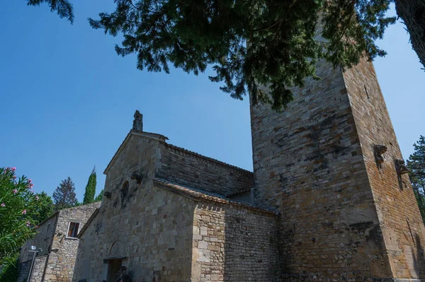 Surrounded Pines Area Already Inhabited Roman Times Abbey Sanctuary Canneto — Stock Photo, Image
