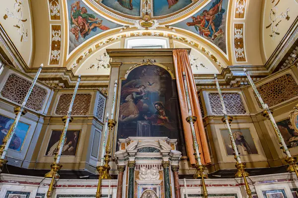 Kirken Til Annunziata Eller Del Carmelo Ble Bygget 1505 Ligger – stockfoto