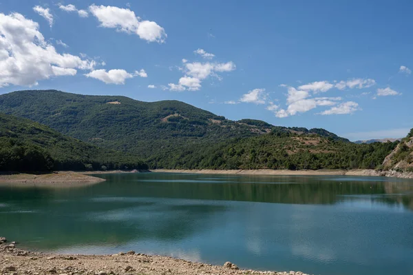 The Montagna Spaccata lake is a small artificial lake on the southern borders of Abruzzo. It is located entirely in the province of L\'Aquila, in the municipality of Alfedena.