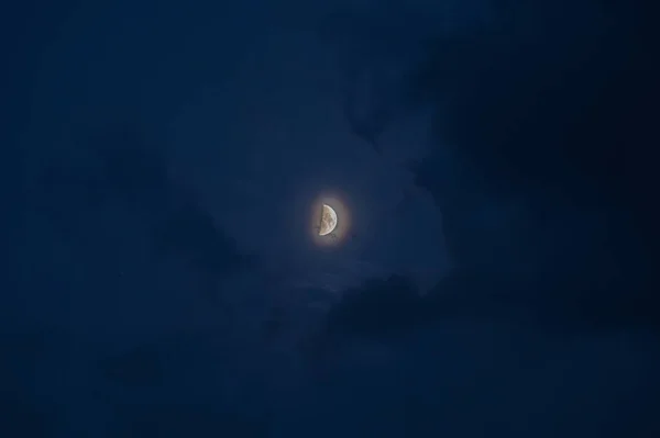 Księżyc Wspaniały Widok Planetę Satelita Ziemi — Zdjęcie stockowe